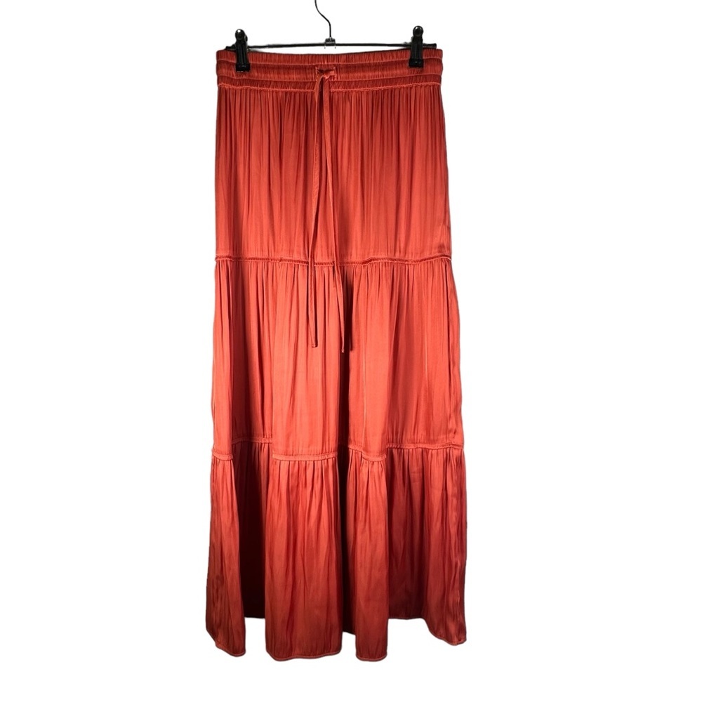 Joie orange long silky maxi skirt Size XS